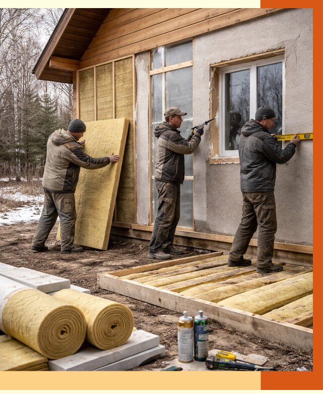 Утепление дачного дома в Ессентуках от 4844 руб/м2 — недорого | ТепломастерСсн