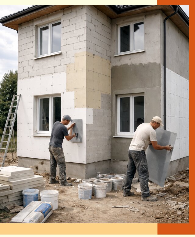 Утепление дома из газобетона в Ессентуках от 4283 руб./м² — заказать у ТепломастерСсн